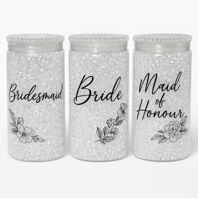 Crystal Collection Bridal Party Cup Set